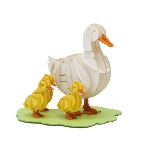 3D Paper Model: Goose Family