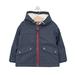  Fleece- Lined Baby Nautical Raincoat : Navy