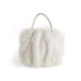  Priscilla Faux Fur Tote : White