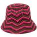  Dolly Chevron Weave Bucket Hat : Pink