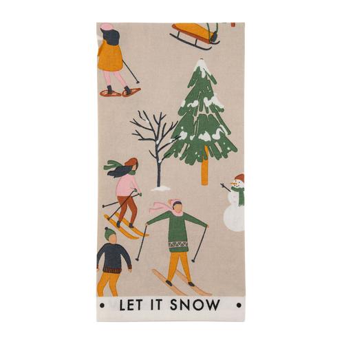 Holiday Shelly Tea Towel: Ski